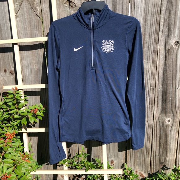Nike Dri Fit Element Quarter Zip Women’s small Navy Warm up Top S - Picture 3 of 7